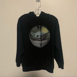 Star Wars Baby Yoda Black Long Sleeve Sweater Medium